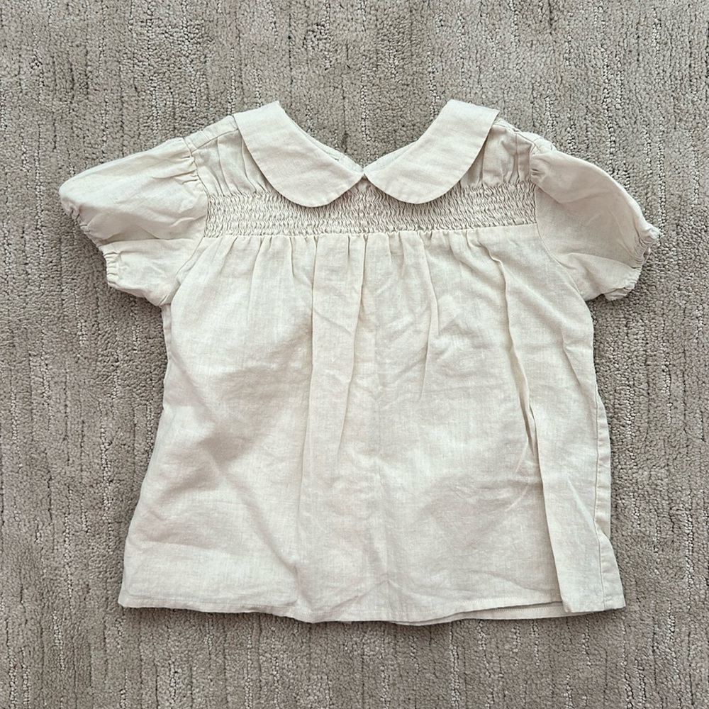 Olive Juice linen blend shirt